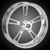 23 x 3.75" Enforcer Wheel, Dual Rotor, Front Tire, Chrome, 2000-22 Harley Bagger