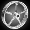 26 x 3.75" Tomahawk Wheel, Rotors, Front Tire, Chrome, 2000-22 Harley Bagger