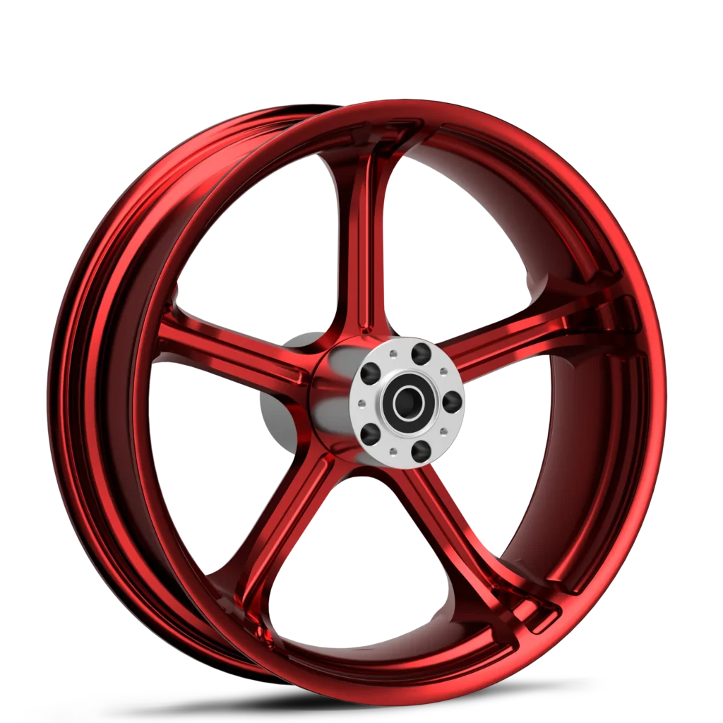 Tomahawk Red Color 3D REP-07 (Tomahawk) Red 16 X 5.5 Wheel - WanaRyd Motorcycle