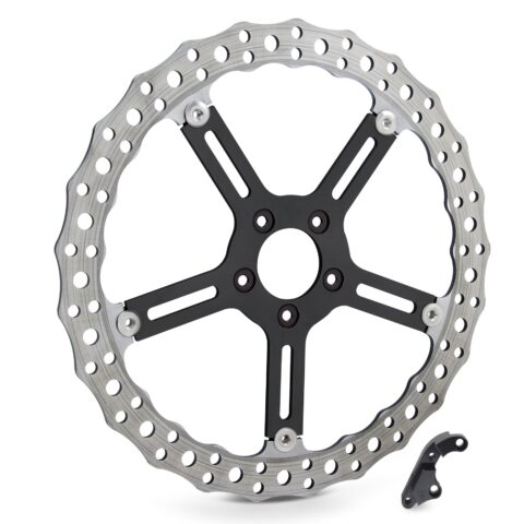 15" Jagged Big Brake Left Rotor, Hub Mount, 2006-2017 Dyna / 2015-2017 Softail