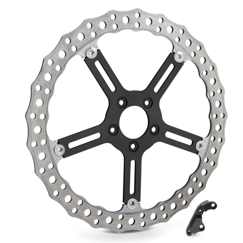15" Jagged Big Brake Left Rotor, Hub Mount, 2018-2023 Softails (Non Inverted Forks)