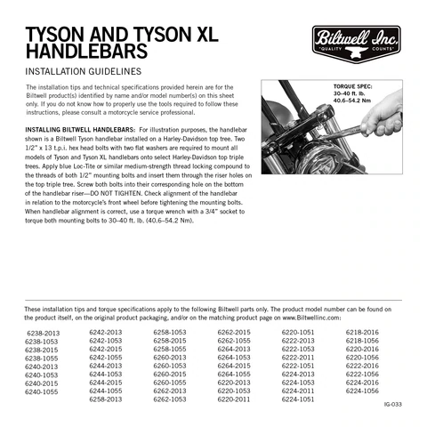 IG 033 TUV Tyson TysonXL Install