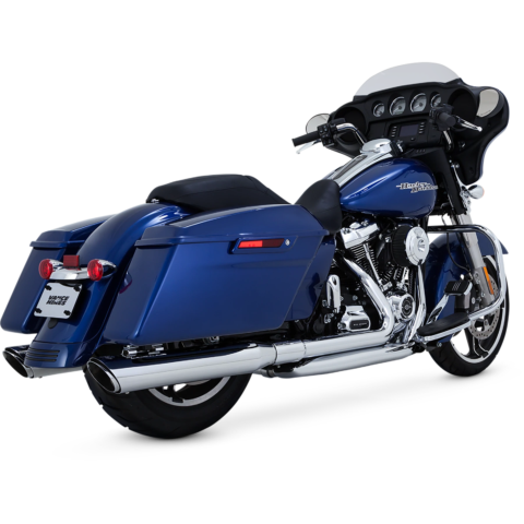 4” Twin Slash Round Slip On Mufflers, 2017-2024 Touring