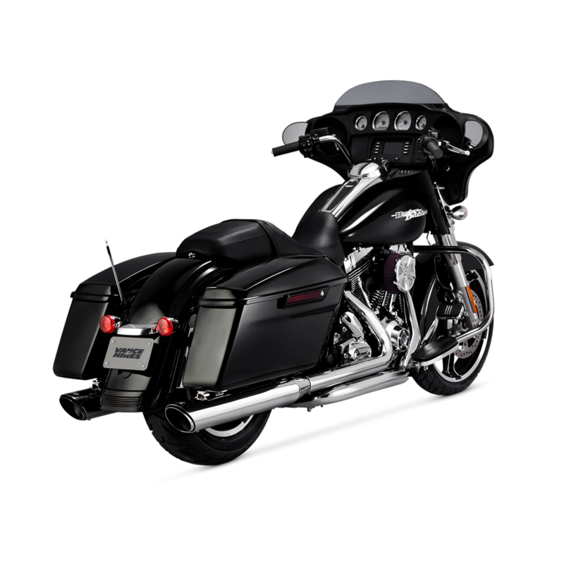 4" Round Twin Slash Slip-On Mufflers, 1995-2016 Harley Touring