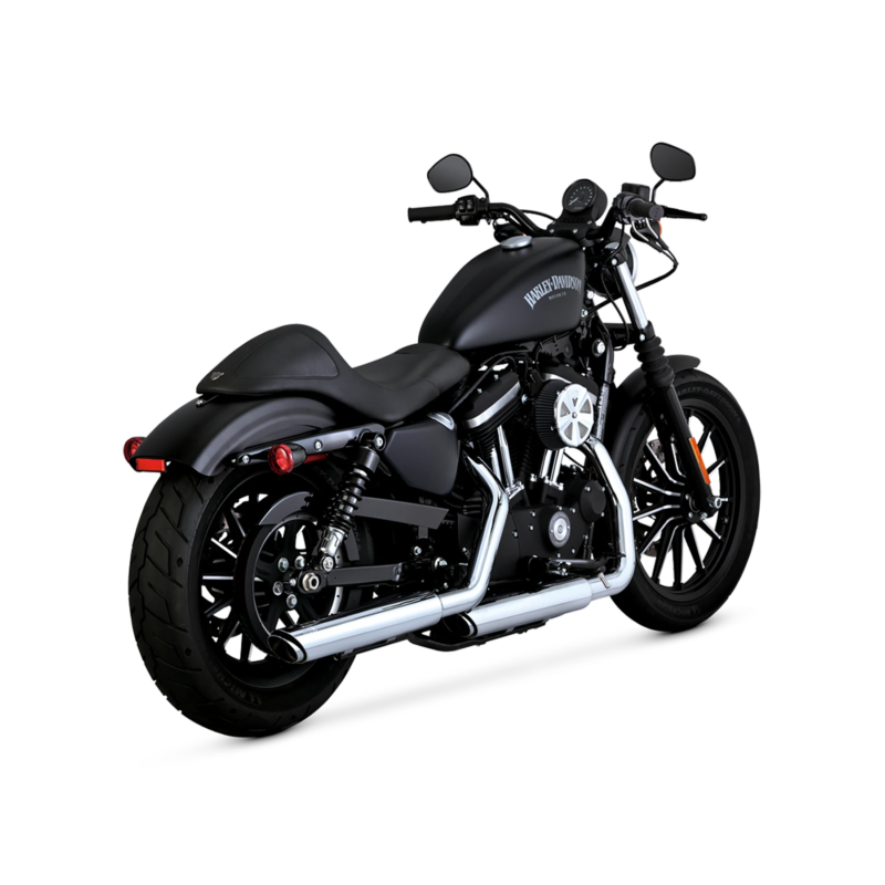 3" Round Twin Slash Slip-On Mufflers, 2014-21 Harley Sportster