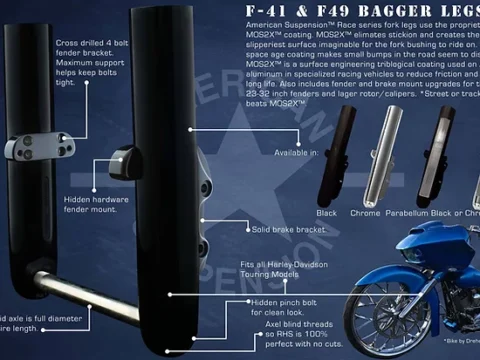 Smooth Hidden Axle Bagger Lower Fork Legs
