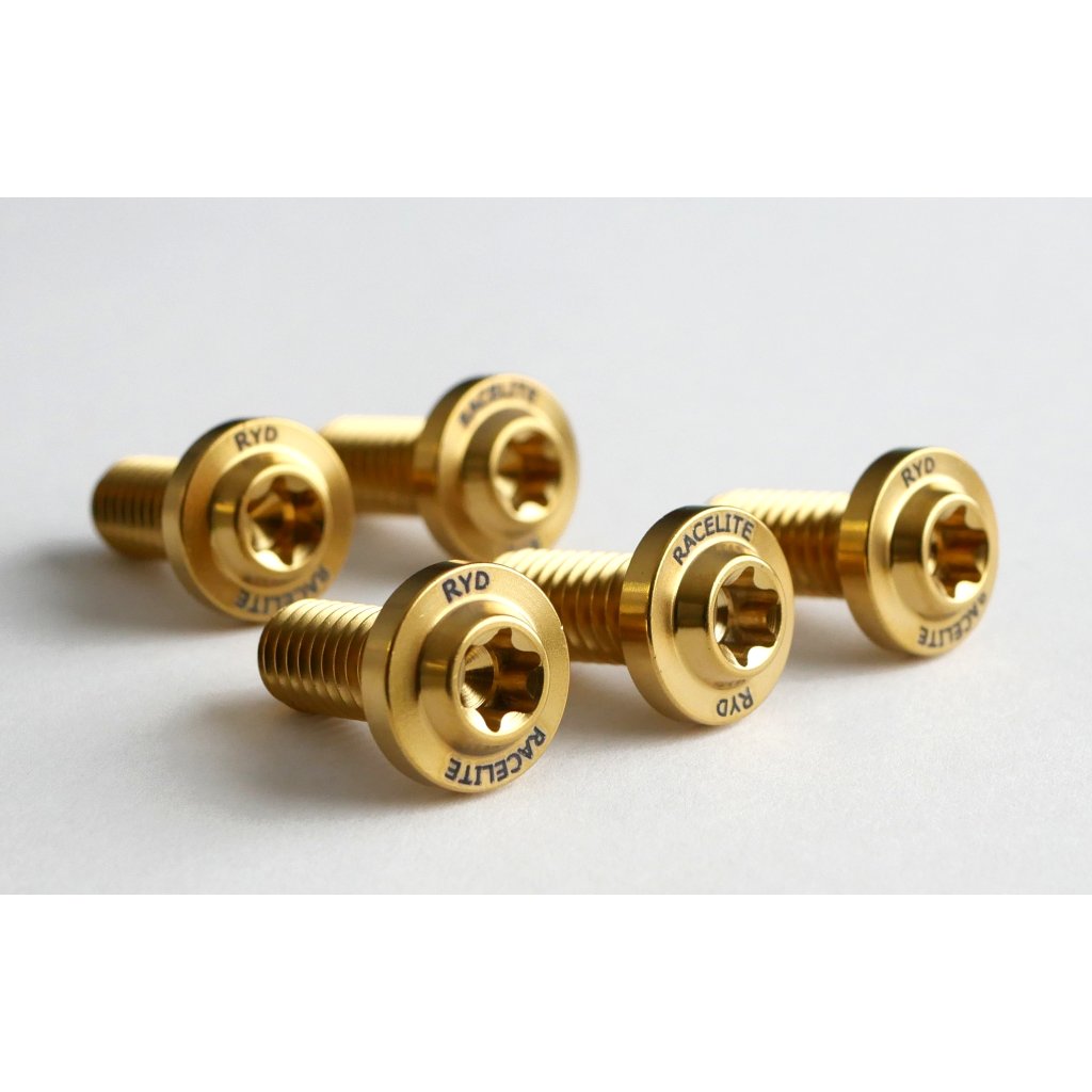 RYD Racelite Series Gold Front Rotor Bolts, 5/1618x3/4 TORX RYD Wheels