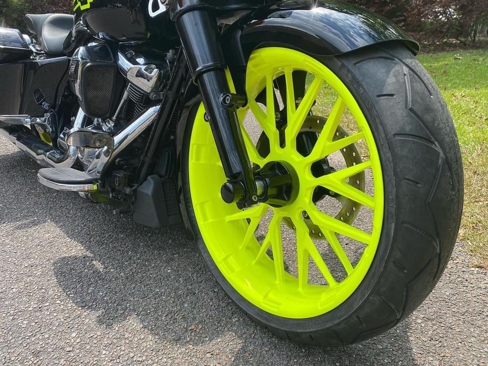 Tarazon 21x3.5 Fat Spoke Front Wheel With Rotors For Harley Touring (Road King, Street Glide)
