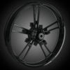 21 x 3.5" Enforcer Wheel, Dual Rotors, Front Tire, Black, 2000-22 Harley Bagger