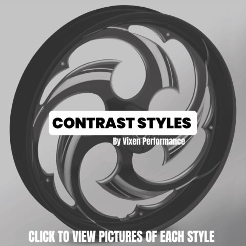 Vixen Performance 21" Front Contrast Wheel Package, 2010-2017 Victory Cross Country/Roads, Magnum, Vision