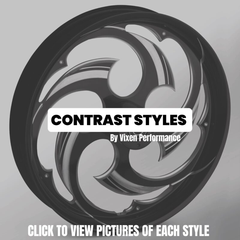 Vixen Performance Wheels Contrast Front Wheel & Tire Package, 2001-2017 Honda Goldwing F6B GL1800