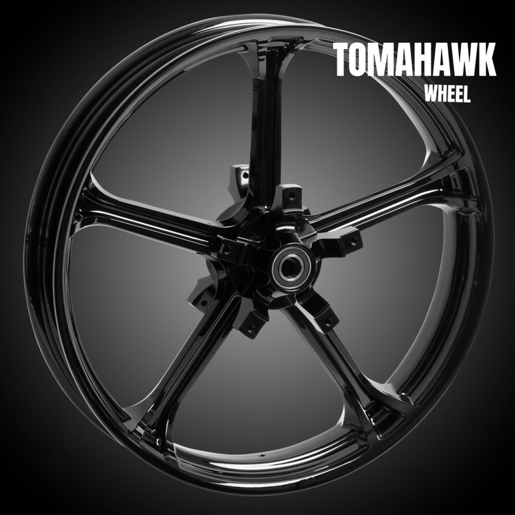 Replicator Black Front Wheel & Tire Package, 20012017 Honda Goldwing