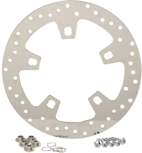 11.8" Enforcer Stainless Steel Drilled Rotor, Polished
