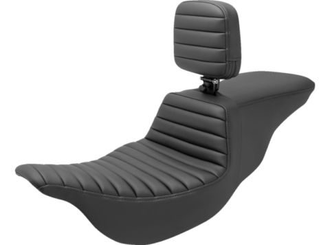 Tour Step Up Seat, Tuck-n-Roll, Rider Backrest, 1997-2007 FLHR, FLHX (except FLHRS)
