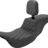 Tour Step Up Seat, Rider Lattice Stitch, Rider Backrest, 1997-2007 FLHT, FLTR (Except FLHX)