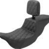 Tour Step Up Seat, Full Lattice Stitch, Rider Backrest, 1997-2007 FLHT, FLTR (Except FLHX)