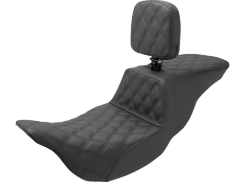 Tour Step Up Seat, Full Lattice Stitch, Rider Backrest, 1997-2007 FLHR, FLHX (except FLHRS)