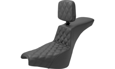 Tour Step Up Seat, Front Lattice Stitch, Rider Backrest, 2006-2017 Dyna