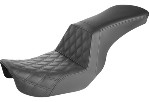 Tour Step Up Seat, Front Lattice Stitch, Driver, 2006-2017 Dyna