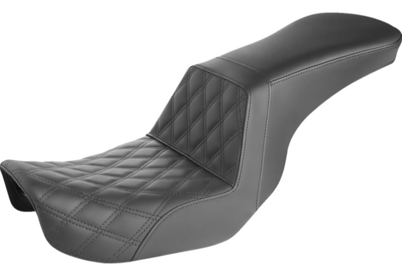 Tour Step Up Seat, Front Lattice Stitch, Driver, 2006-2017 Dyna
