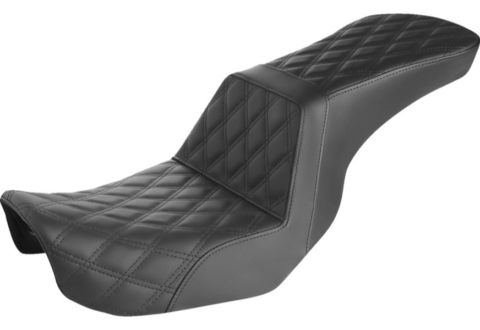 Tour Step Up Seat, Full Lattice Stitch, Driver, 2006-2017 Dyna