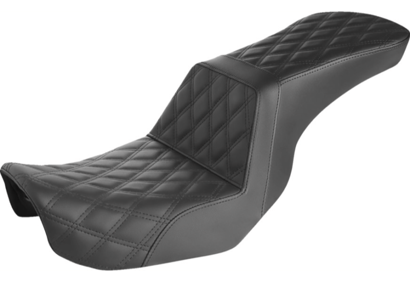 Tour Step Up Seat, Full Lattice Stitch, Driver, 2006-2017 Dyna