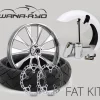 18 x 5.5" Diode Chrome Front Fat Tire Complete Wheel, Fender & Rotors Package, 2008-2023 Touring