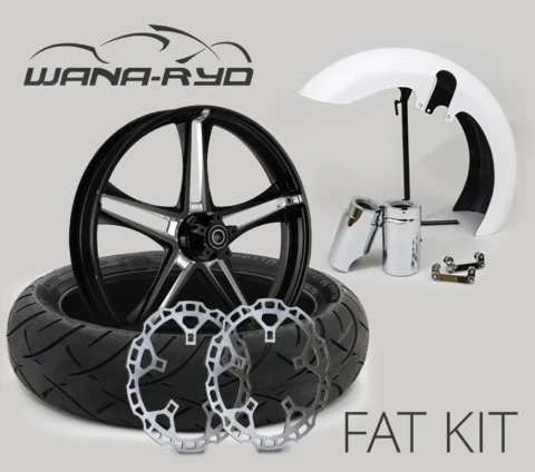 Harley Fat Front Tire Kit, Street Glide - Discharge Contrast