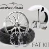 18 x 5.5" Electron Chrome Front Fat Tire Complete Wheel, Fender & Rotors Package, 2008-2023 Touring