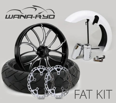 Harley Fat Front Tire Kit, Street Glide - Electron Contrast