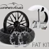 18 x 5.5" Insulator Blackline Front Fat Tire Complete Wheel, Fender & Rotors Package, 2008-2023 Touring