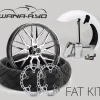 18 x 5.5" Insulator Chrome Front Fat Tire Complete Wheel, Fender & Rotors Package, 2008-2023 Touring