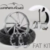 18 x 5.5" Kinetic Chrome Front Fat Tire Complete Wheel, Fender & Rotors Package, 2008-2023 Touring