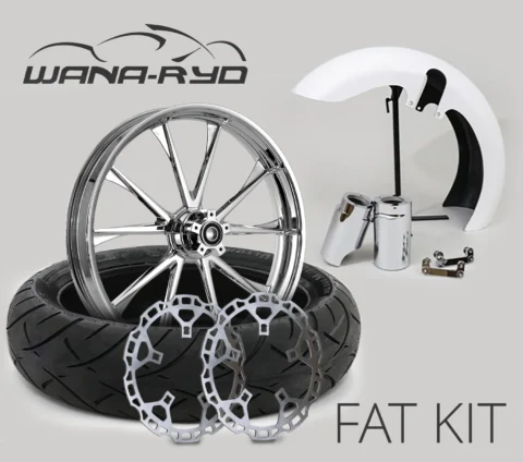 Harley Fat Front Tire Kit, Road Glide - Relay Chrome