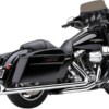 Speedster Dual Exhaust System, Fishtail, Chrome - 2017-2023 Touring