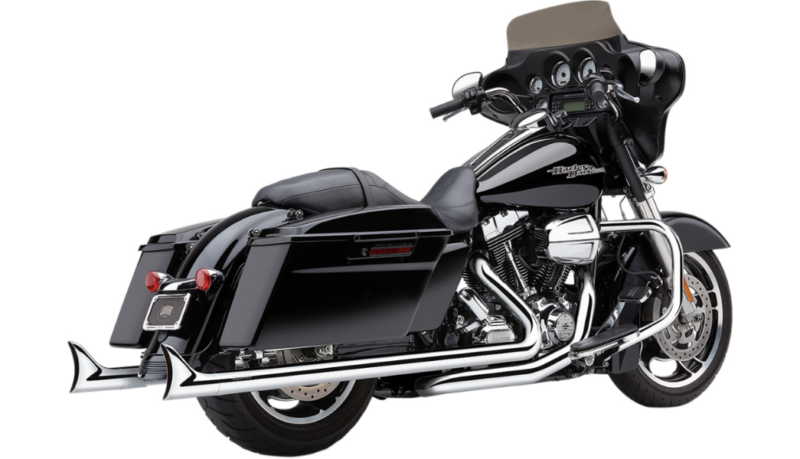 Speedster Dual Exhaust System, Fishtail, Chrome - 2017-2023 Touring