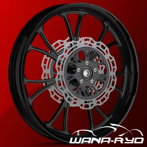 Arc Blackline 19" or 21" Front / 18" Rear Wheel & Rotor Set, 2009-2025 Touring