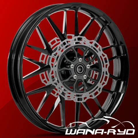 Insulator Blackline 19" or 21" Front / 18" Rear Wheel & Rotor Set, 2009-2025 Touring
