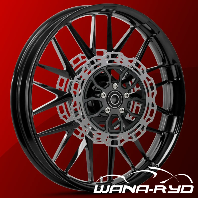 Insulator Blackline 19" or 21" Front / 18" Rear Wheel & Rotor Set, 2009-2025 Touring