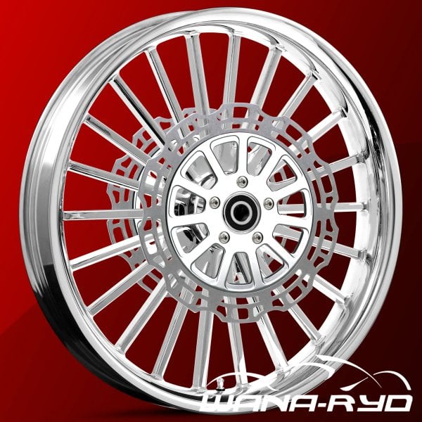 RYD Wheels Pulse Chrome Front Wheel and Rotors