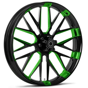 RYD Wheels Insulator Touch Of Color All Green Wheels