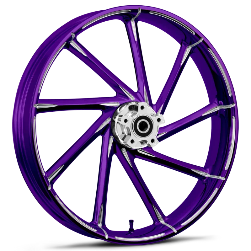 Kinetic Dyeline Purple Polished 23 x 3.75 Wheel