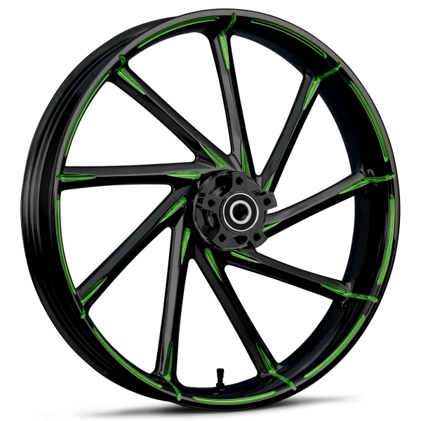 RYD Wheels Kinetic Touch Of Color Green Wheels
