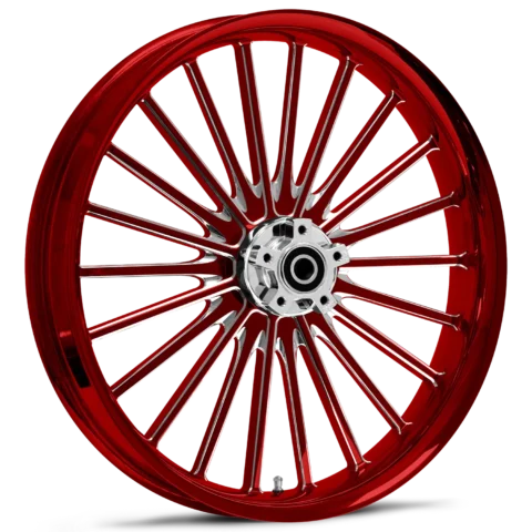 Pulse Dyeline Red Polished Wheels