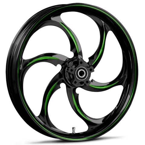 RYD Wheels Reactor Touch Of Color Green Wheels