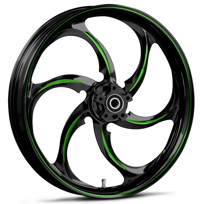 RYD Wheels Reactor Touch Of Color Green Wheels