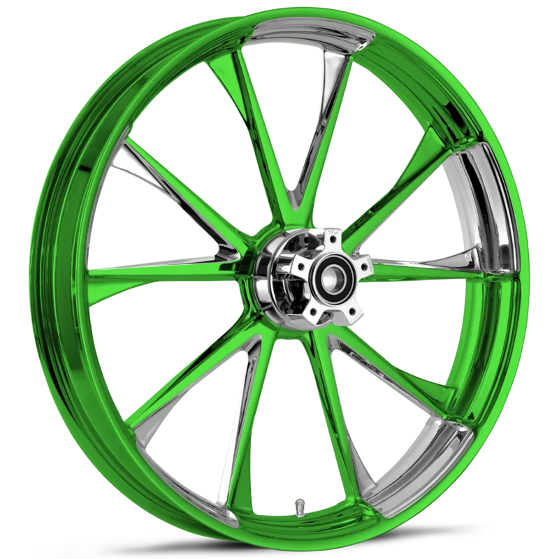 Static Dyeline Green Polished 17 x 6.25 Wheel