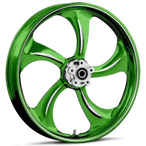 Rollin Dyeline Green Polished 18 x 10.5 Wheel