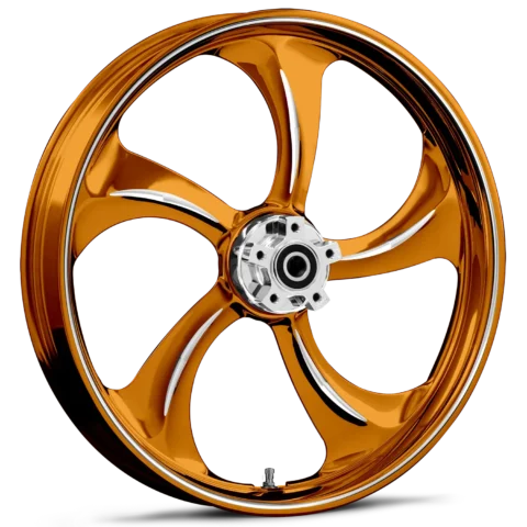 Rollin Dyeline Orange Polished Wheels