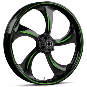 RYD Wheels Rollin Touch Of Color Green Wheels